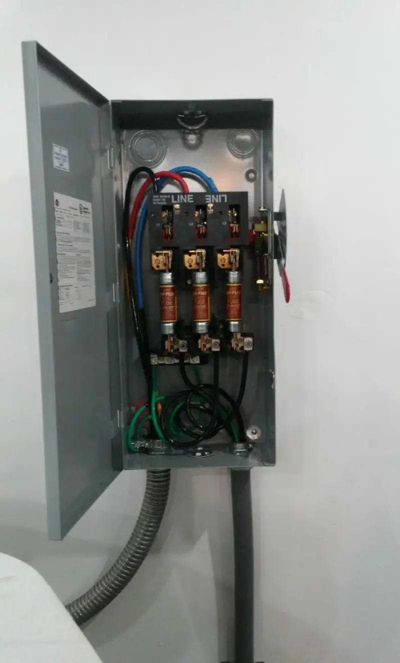 Three-phase disconnect switch installed for Electrical Wiring & Rewiring in Harrisburg